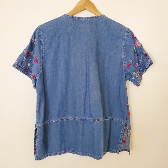 Vintage Denim Floral Garden Top - Picture 6 of 6